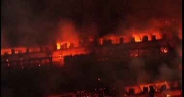 حريق هائل يلتهم دير برناجا التاريخى فى إيطاليا.. فيديو