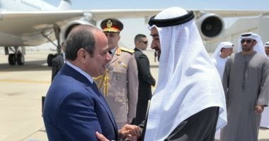 الرئيس السيسي والشيخ محمد بن زايد يتجولان فى أحد المولات بالإمارات.. فيديو